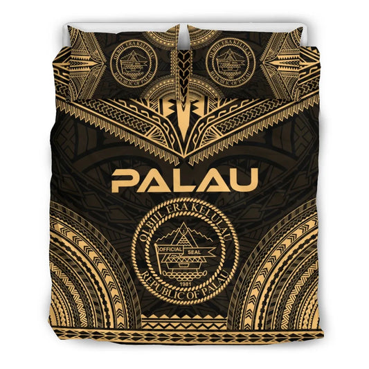 Palau Polynesian Chief Duvet Cover Set - Gold Version