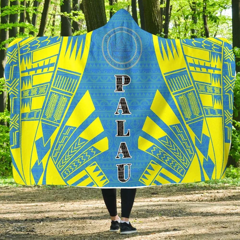 Palau Hooded Blanket - Polynesian Tattoo Flag
