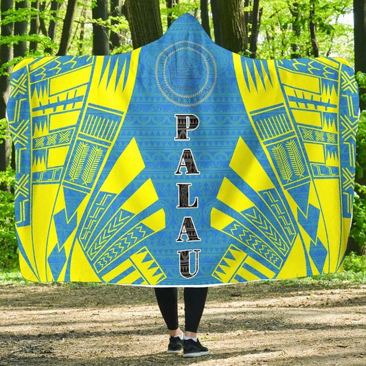 Palau Hooded Blanket - Polynesian Tattoo Flag