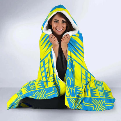 Palau Hooded Blanket - Polynesian Tattoo Flag