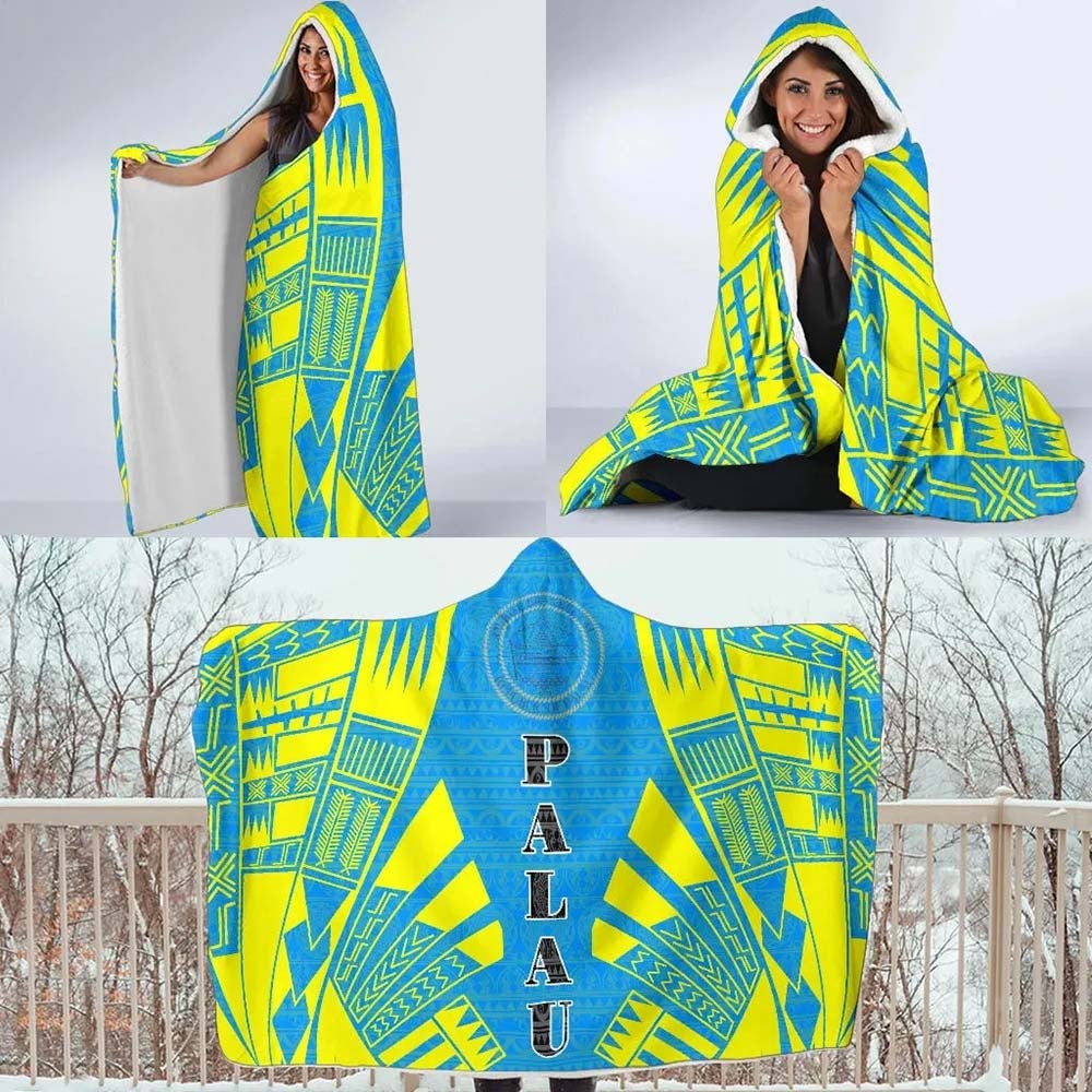 Palau Hooded Blanket - Polynesian Tattoo Flag