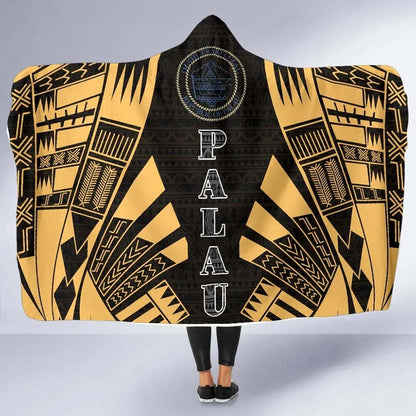 Palau Hooded Blanket - Polynesian Tattoo Gold