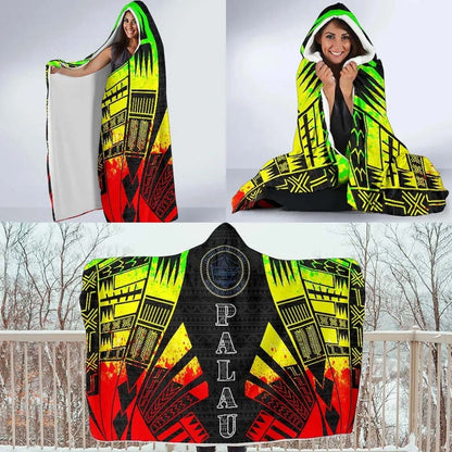 Palau Hooded Blanket - Polynesian Tattoo Reggae