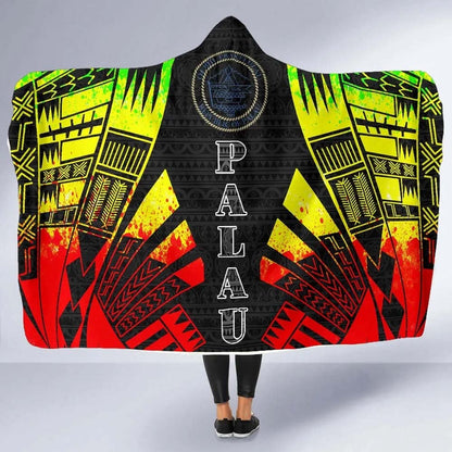 Palau Hooded Blanket - Polynesian Tattoo Reggae