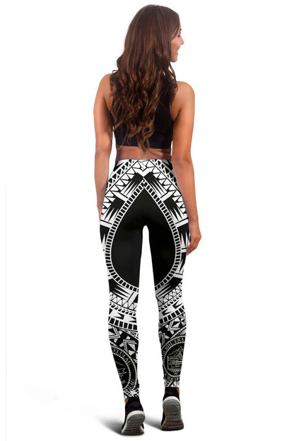 Palau Legging Polynesian Pattern Black