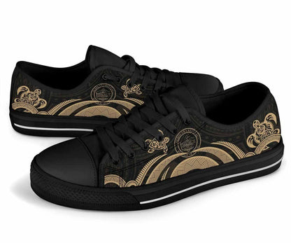 Palau Low Top Canvas Shoes - Gold Tentacle Turtle