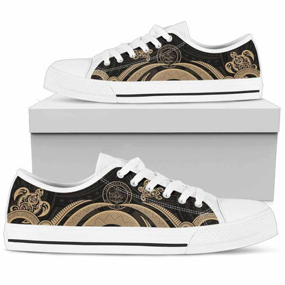 Palau Low Top Canvas Shoes - Gold Tentacle Turtle