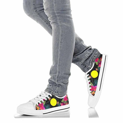 Palau Low Top Shoes - Hibiscus Polynesian Pattern