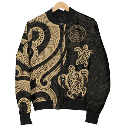 Palau Bomber Jacket - Gold Tentacle Turtle