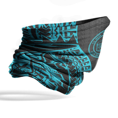 Palau Neck Gaiter - Polynesian Pattern Turquoise