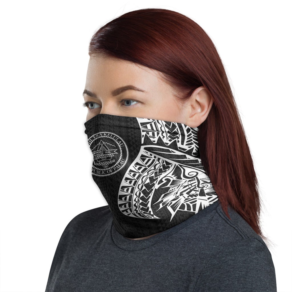 Palau Neck Gaiter - Polynesian Pattern White
