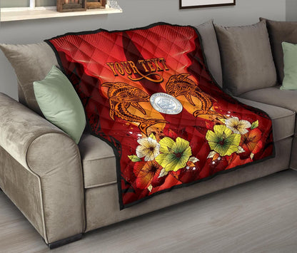 Palau Personalised Premium Quilt - Tribal Tuna Fish