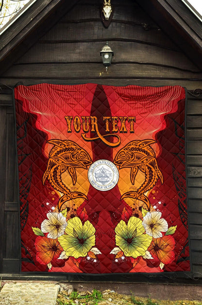 Palau Personalised Premium Quilt - Tribal Tuna Fish