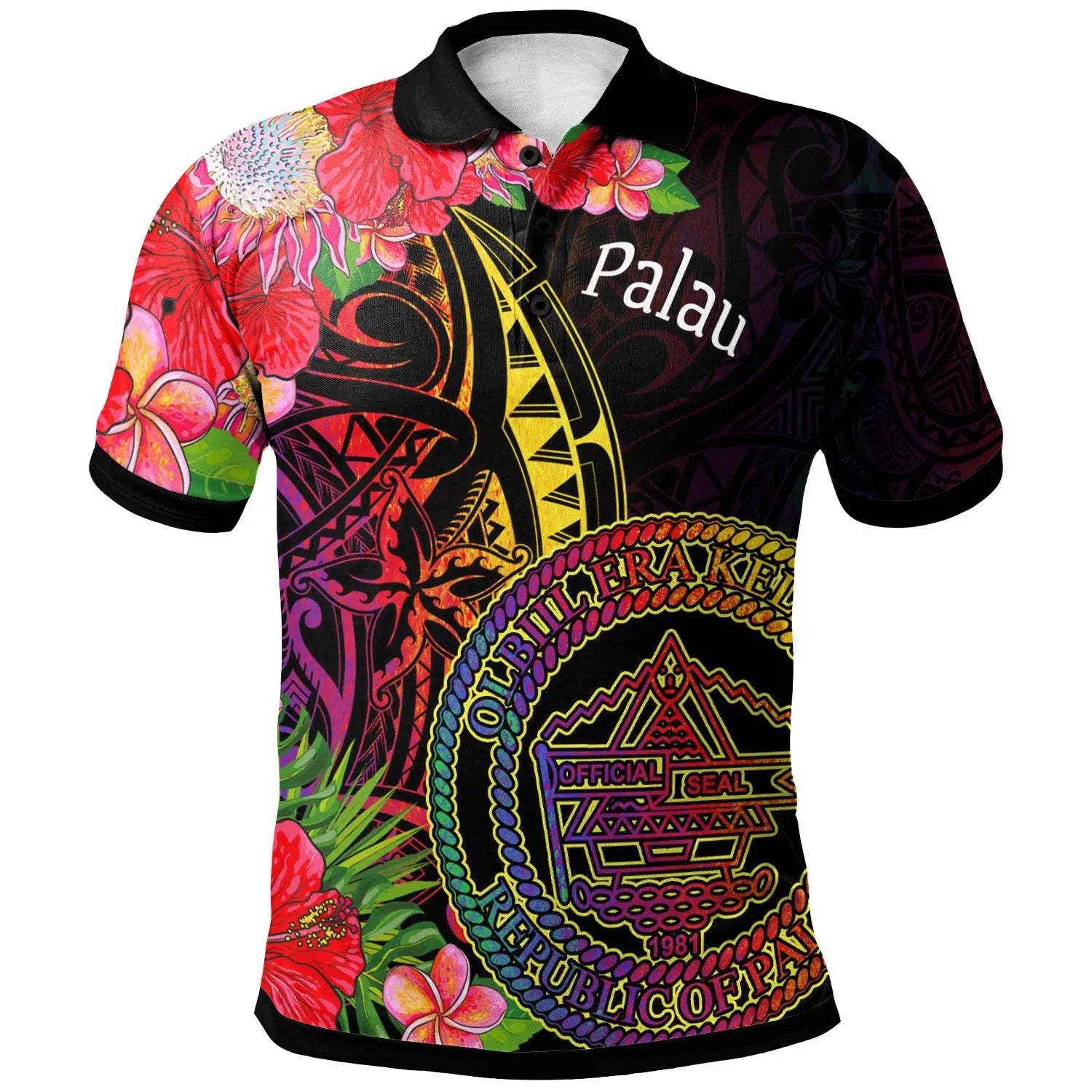 Palau Polo Shirt - Tropical Hippie Style