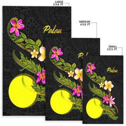 Palau Polynesian Area Rug - Plumeria Tribal