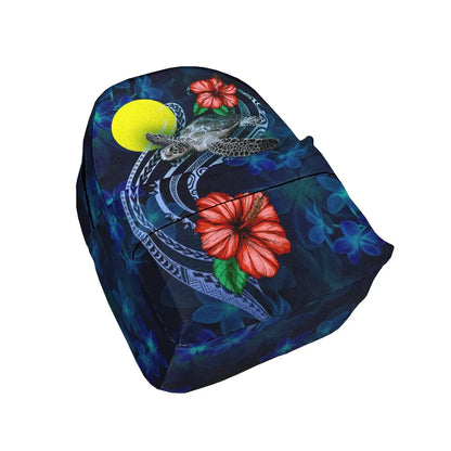 Palau Polynesian Backpack - Blue Turtle Hibiscus