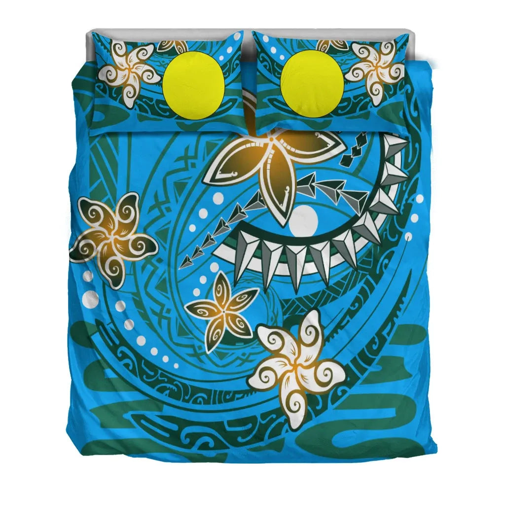 Palau Polynesian Bedding Set - Spring Style Blue Color