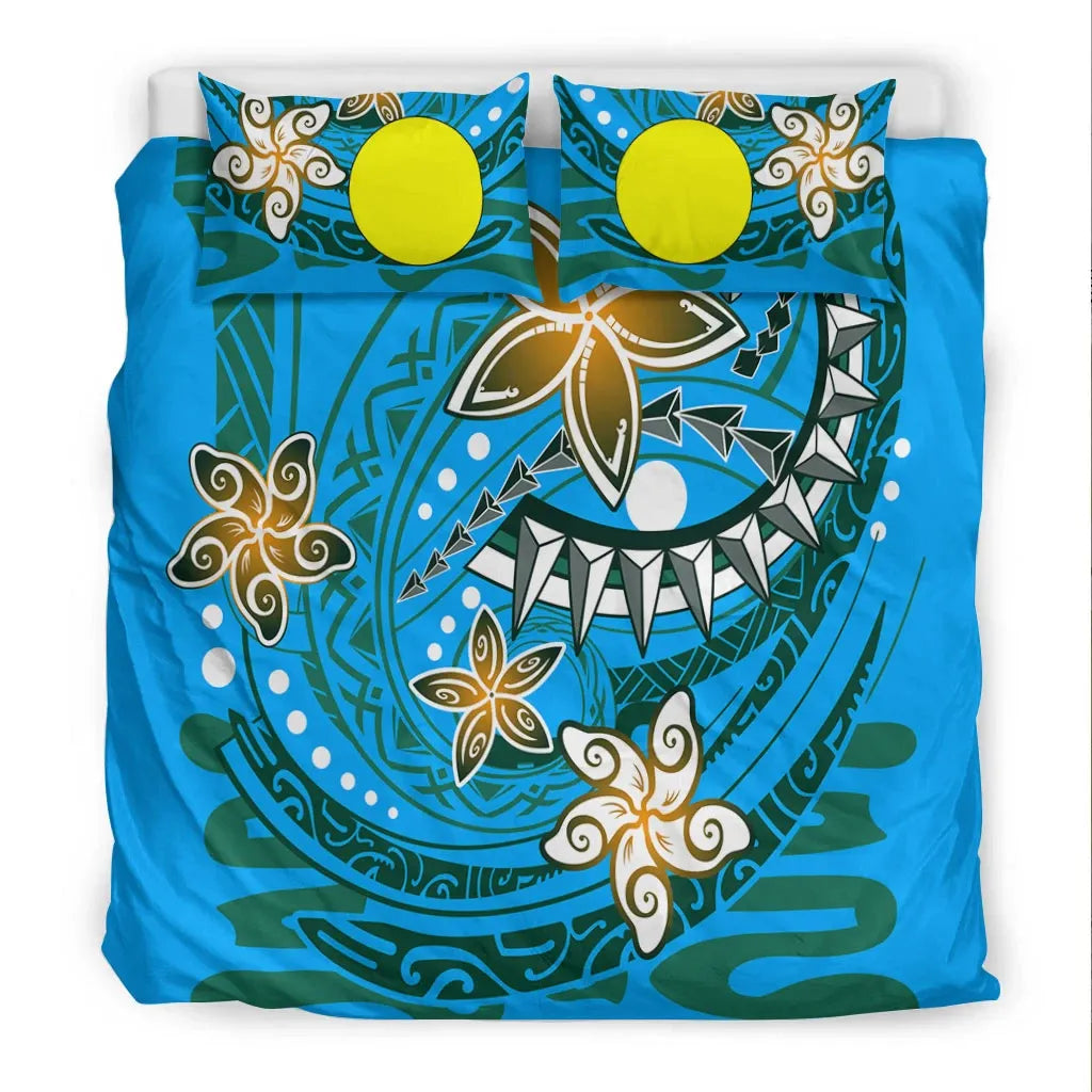 Palau Polynesian Bedding Set - Spring Style Blue Color