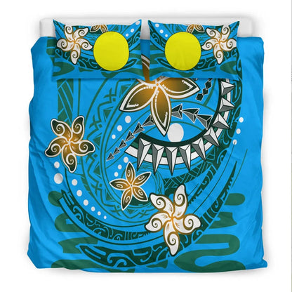 Palau Polynesian Bedding Set - Spring Style Blue Color