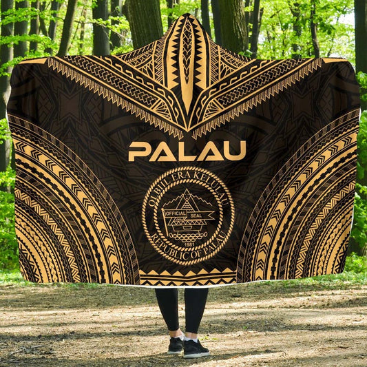 Palau Polynesian Chief Hooded Blanket - Gold Version