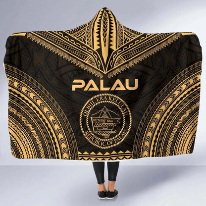 Palau Polynesian Chief Hooded Blanket - Gold Version