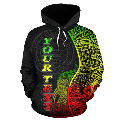 Palau Polynesian Custom Personalised Hoodie Coconut Reggae