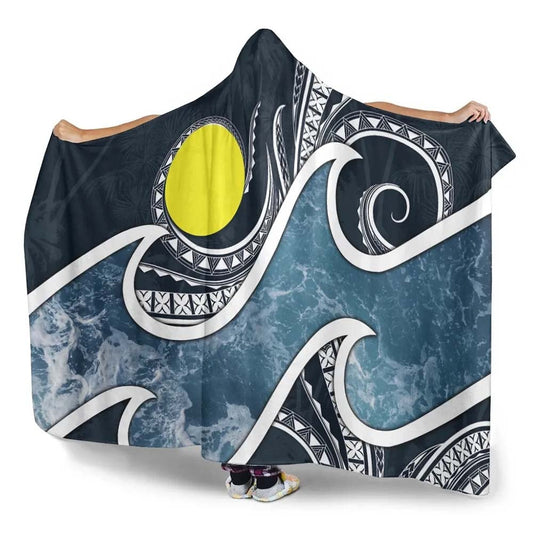 Palau Polynesian Hooded Blanket - Ocean Style