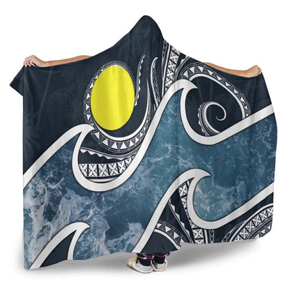 Palau Polynesian Hooded Blanket - Ocean Style