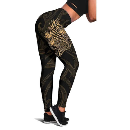 Palau Polynesian Legging - Gold Pineapple