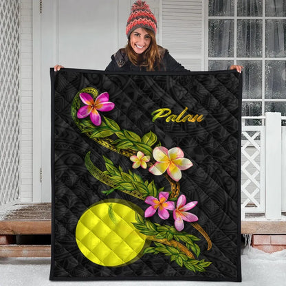 Palau Polynesian Quilt - Plumeria Tribal