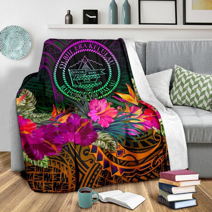 Palau Premium Blanket - Summer Hibiscus