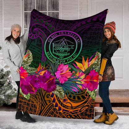 Palau Premium Blanket - Summer Hibiscus