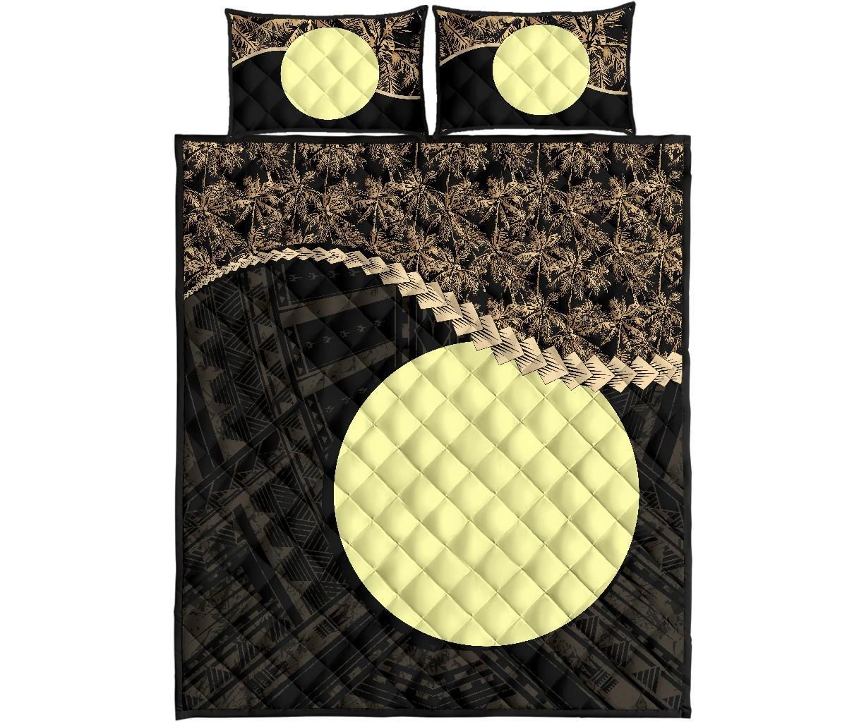 Palau Polynesian Quilt Bed Set Golden Coconut