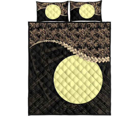 Palau Polynesian Quilt Bed Set Golden Coconut