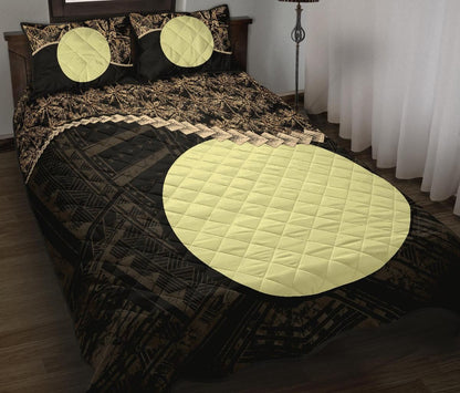 Palau Polynesian Quilt Bed Set Golden Coconut