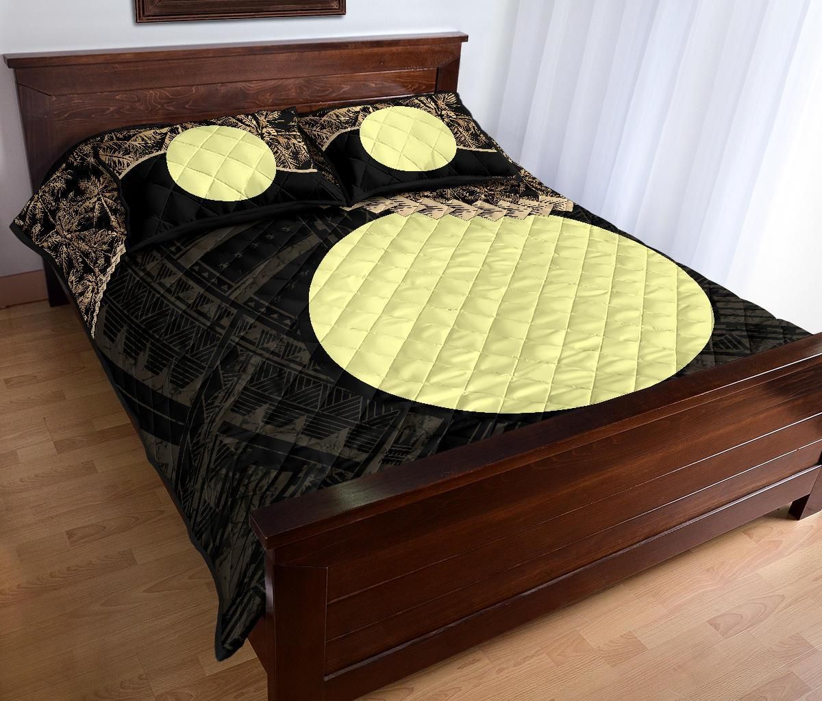 Palau Polynesian Quilt Bed Set Golden Coconut
