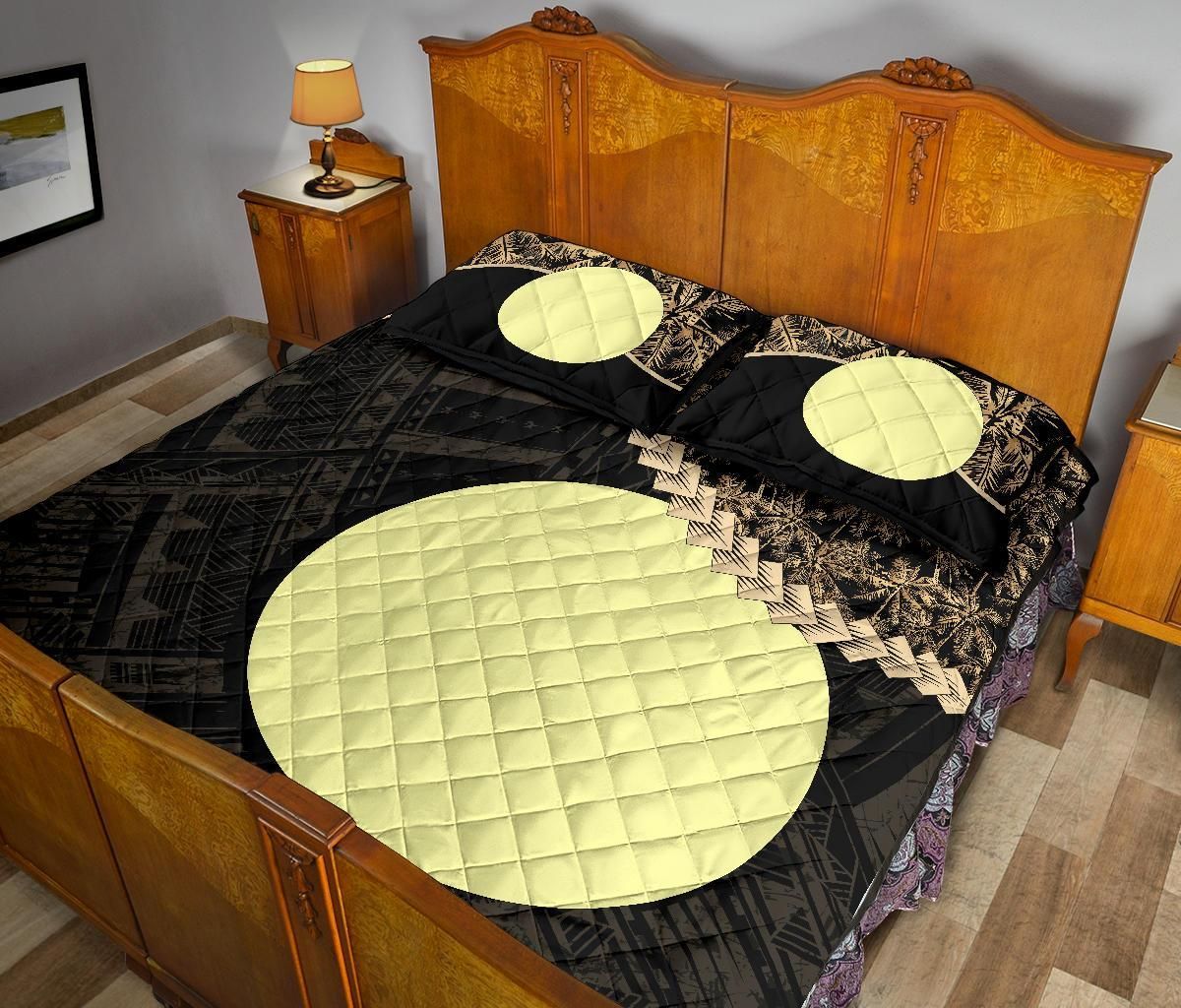 Palau Polynesian Quilt Bed Set Golden Coconut