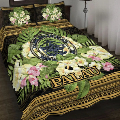 Palau Quilt Bed Set - Polynesian Gold Patterns Collection