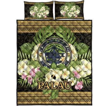 Palau Quilt Bed Set - Polynesian Gold Patterns Collection