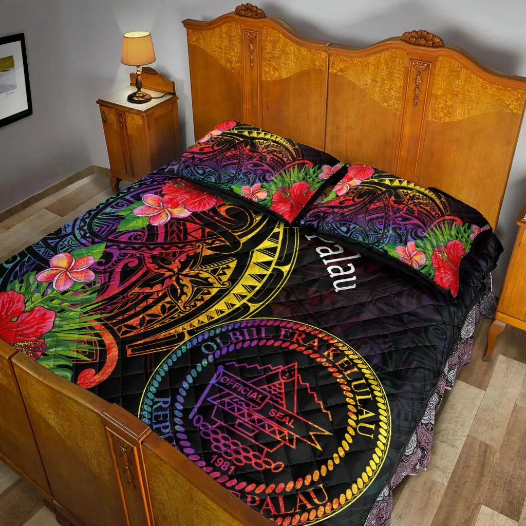 Palau Quilt Bed Set - Tropical Hippie Style