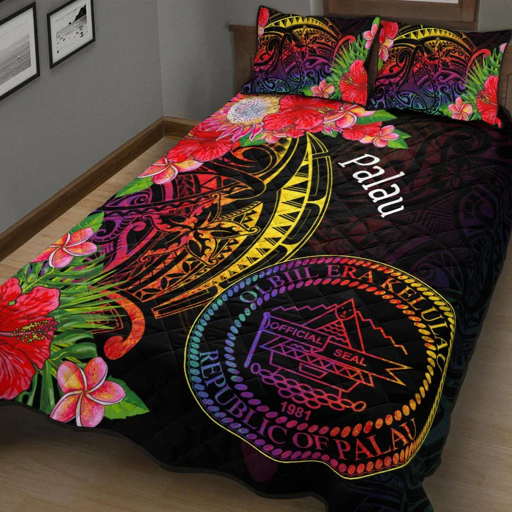 Palau Quilt Bed Set - Tropical Hippie Style