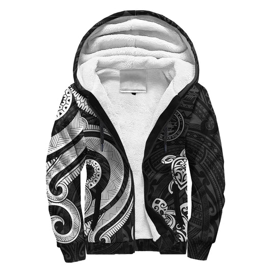 Palau Sherpa Hoodie - White Tentacle Turtle