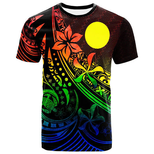Palau - T-Shirt - The Flow Of The Ocean Rainbow Color