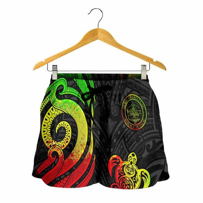 Palau Women Shorts - Reggae Tentacle Turtle