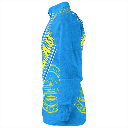 Palau Long Sleeve Shirt Flag And Coat Of Arms