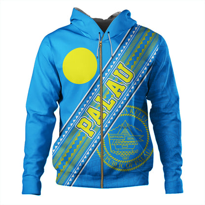 Palau Hoodie Flag And Coat Of Arms