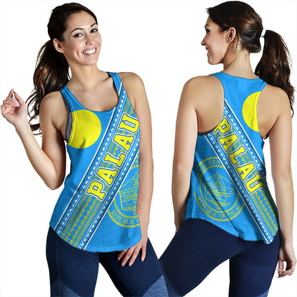Palau Women Tank Flag And Coat Of Arms