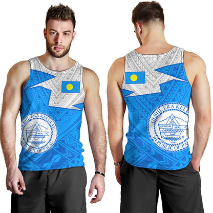 Palau Tank Top Polynesian Tattoo Flag And Coat Of Arms
