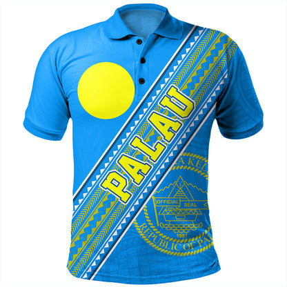 Palau Polo Shirt Flag And Coat Of Arms
