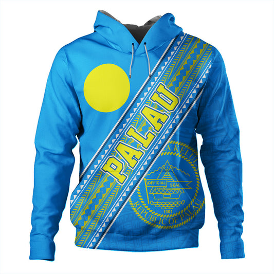 Palau Hoodie Flag And Coat Of Arms